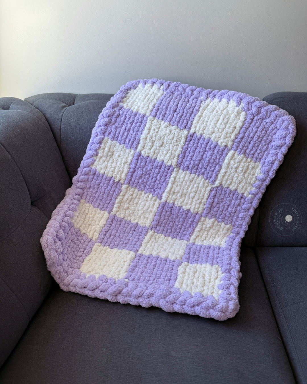 Checkered baby blanket