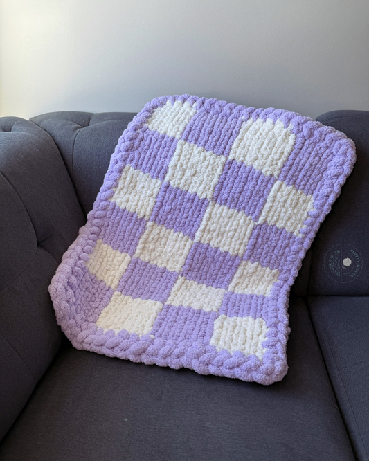 Checkered baby blanket