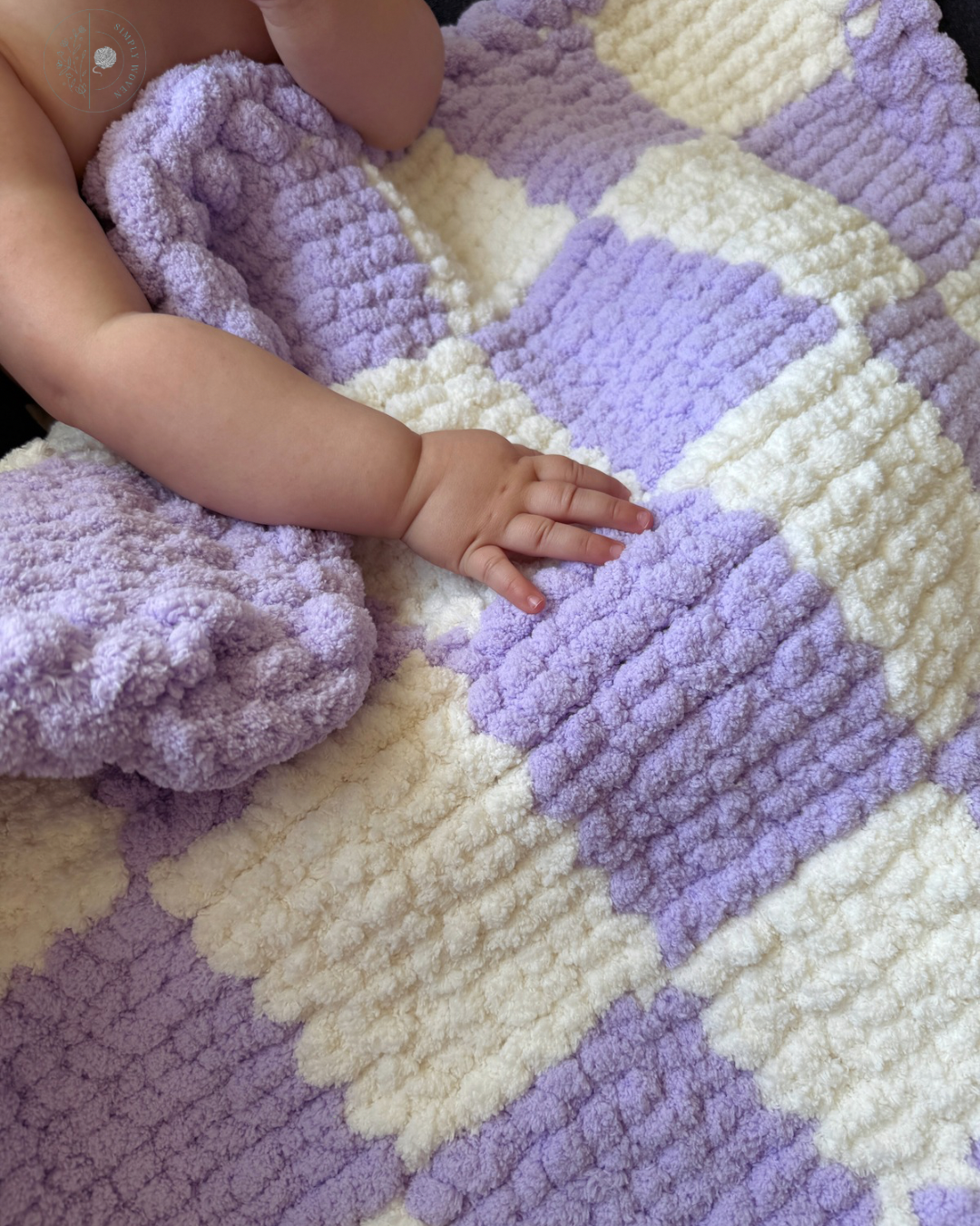 Checkered baby blanket