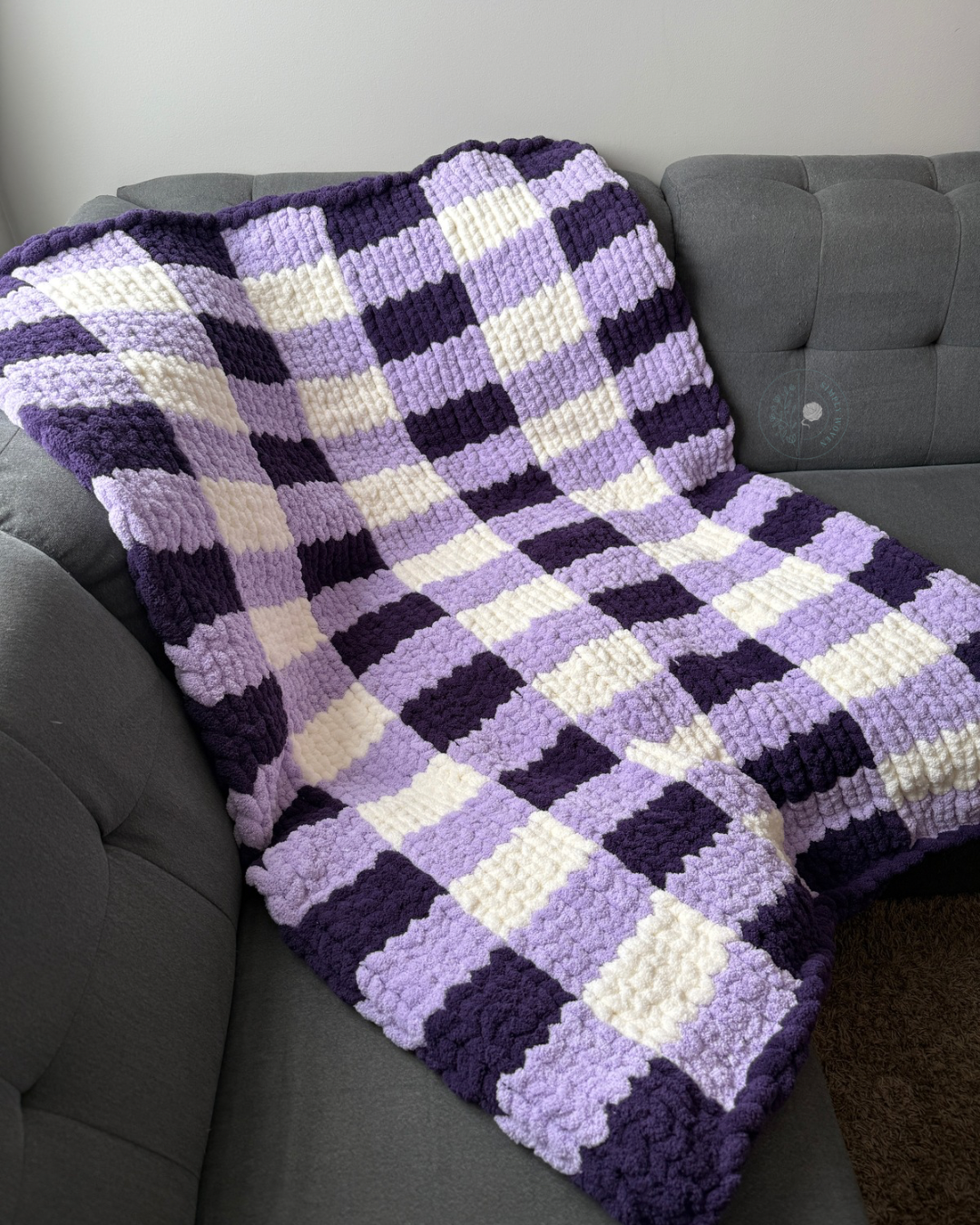 Gingham oversized throw blanket