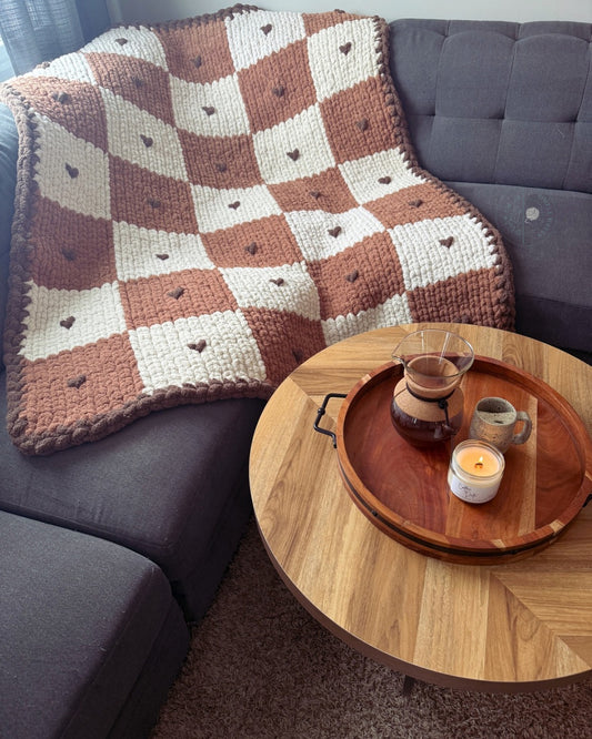 “Coffee date” oversized throw
